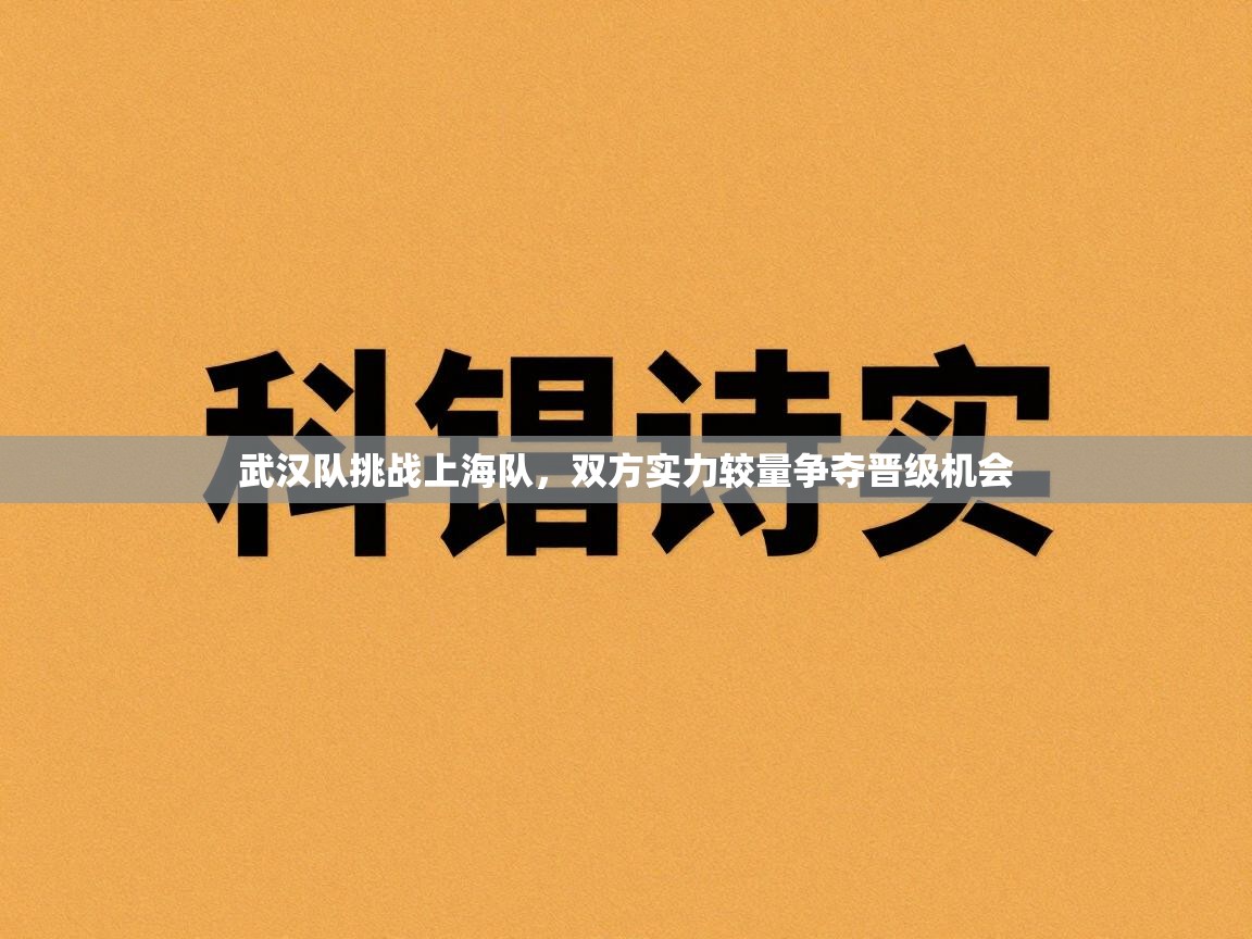 武汉队挑战上海队，双方实力较量争夺晋级机会